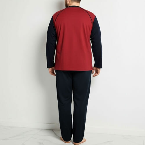 PLUS SIZE Ανδρική πυτζάμα βαμβακερή  915