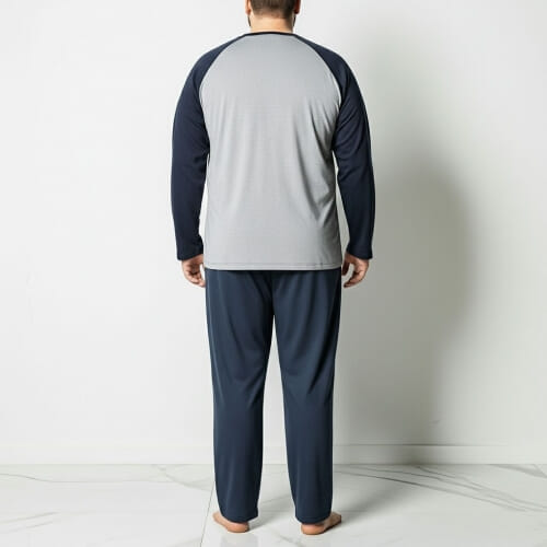 PLUS SIZE Ανδρική πυτζάμα βαμβακερή  915