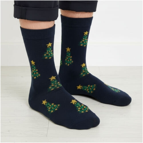 Χριστουγεννιάτικες ανδρικές κάλτσες μέχρι τη μέση της γάμπας  2885-2