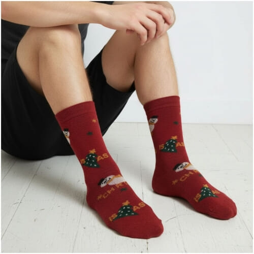 Χριστουγεννιάτικες ανδρικές κάλτσες μέχρι τη μέση της γάμπας  2885-5