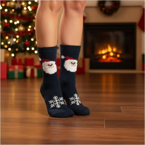 Χριστουγεννιάτικες Γυναικείες κάλτσες μέχρι τη μέση της γάμπας  2790-2