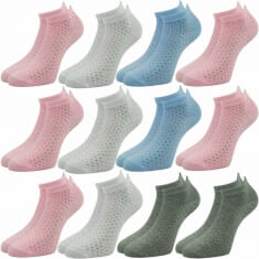 12 PACK Γυναικεία Κάλτσα βαμβακερή κοφτή 6231
