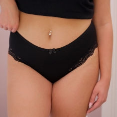 Κιλότα βαμβακερή 2PACK 3/4 με δαντέλα ku5710