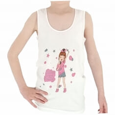 3 PACK ΠΑΙΔΙΚΕΣ Βαμβακερές φανέλες τιράντα για κορίτσι 260-3