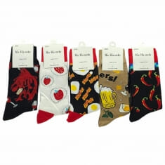 5 PACK Κάλτσα unisex βαμβακερή μέχρι την μέση της γάμπας WHA HA-12