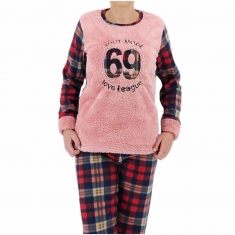 Fleece γυναικεία πυτζάμα 8199