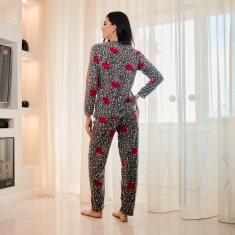 Fleece γυναικεία πυτζάμα 8297