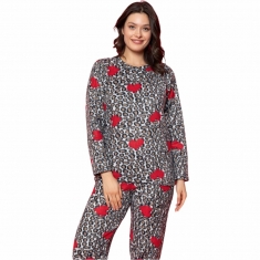 Fleece γυναικεία πυτζάμα 8297
