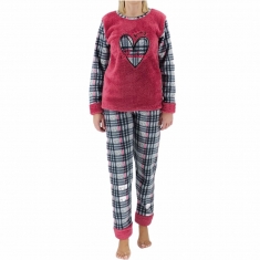 Fleece γυναικεία πυτζάμα 8196