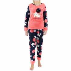 Fleece γυναικεία πυτζάμα star 8228