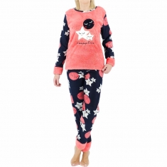 Fleece γυναικεία πυτζάμα star 8228