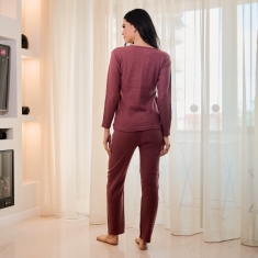 Γυναικεία Πυτζάμα Βαμβακερή με Σχέδιο 3519