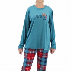 Γυναικεία πυτζάμα βελουτέ 8339