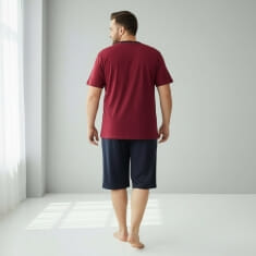 PLUS SIZE Kαλοκαιρινή πυτζάμα Ανδρικη s1065