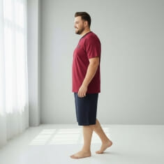 PLUS SIZE Kαλοκαιρινή πυτζάμα Ανδρικη s1065