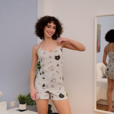 Καλοκαιρινή Βαμβακερή  Γυναικεία Πυτζάμα 6001