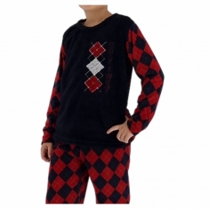 ΠΑΙΔΙΚΗ ΠΥΤΖΑΜΑ BOY καρό FLEECE 7457