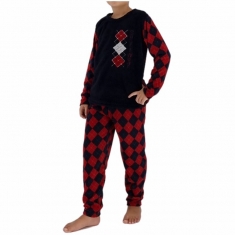 ΠΑΙΔΙΚΗ ΠΥΤΖΑΜΑ BOY καρό FLEECE 7457