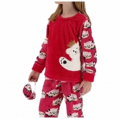 ΠΑΙΔΙΚΗ ΠΥΤΖΑΜΑ GIRL'' BEAR'' FLEECE 8001