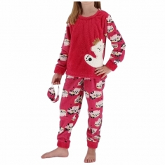 ΠΑΙΔΙΚΗ ΠΥΤΖΑΜΑ GIRL'' BEAR'' FLEECE 8001