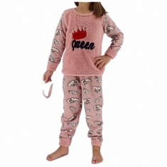 ΠΑΙΔΙΚΗ ΠΥΤΖΑΜΑ GIRL ''QUEEN'' FLEECE 7771