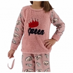 ΠΑΙΔΙΚΗ ΠΥΤΖΑΜΑ GIRL ''QUEEN'' FLEECE 7771