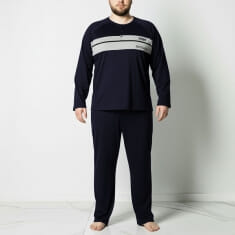 PLUS SIZE ανδρική πυτζάμα βαμβακερή 835
