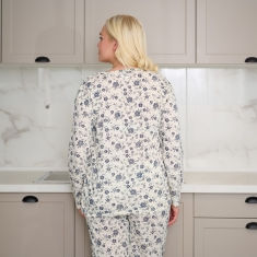 PLUS SIZE Γυναικεία Πυτζάμα Βαμβακερή Λεπτό Ύφασμα NIDA