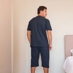 PLUS SIZE Καλοκαιρινή Πυτζάμα Ανδρική s2065PLUS