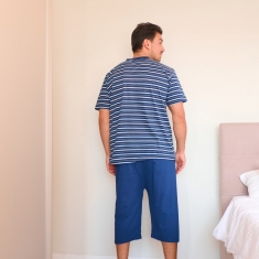PLUS SIZE Καλοκαιρινή Πυτζάμα Ανδρική s820PLUS