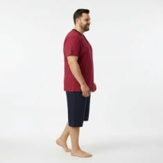 PLUS SIZE Καλοκαιρινή Πυτζάμα Ανδρική s915PLUS