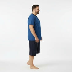 PLUS SIZE Καλοκαιρινή Πυτζάμα Ανδρική s915PLUS