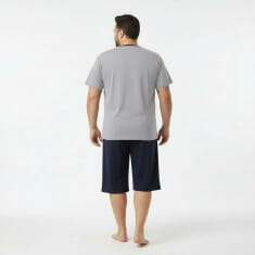PLUS SIZE Καλοκαιρινή Πυτζάμα Ανδρική s915PLUS