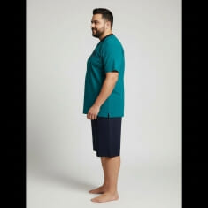 PLUS SIZE Καλοκαιρινή Πυτζάμα Ανδρική s915PLUS