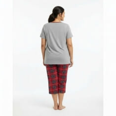PLUS SIZE Καλοκαιρινή Βαμβακερή Γυναικεία Πυτζάμα 8592