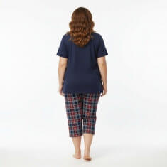 PLUS SIZE Καλοκαιρινή Βαμβακερή Γυναικεία Πυτζάμα 8592