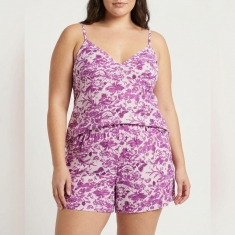 PLUS SIZE Καλοκαιρινή Βαμβακερή Γυναικεία Πυτζάμα 8158