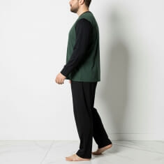 PLUS SIZE ανδρική πυτζάμα βαμβακερή 1065