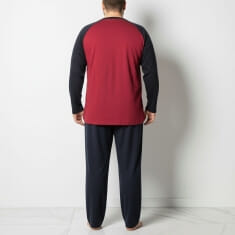 PLUS SIZE ανδρική πυτζάμα βαμβακερή 1065