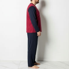 PLUS SIZE ανδρική πυτζάμα βαμβακερή 2065